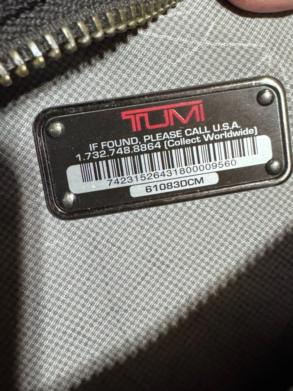 Tumi black camo laptop carry on backpack